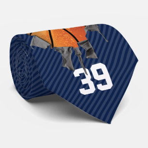 Torn Basketball (donker/gepersonaliseerd) Stropdas