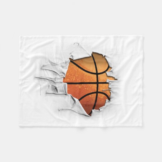 Torn Basketball Fleece Blanket (Voorkant (Horizontaal))