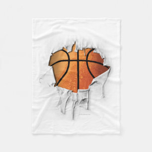 Torn Basketball Fleece Blanket Deken