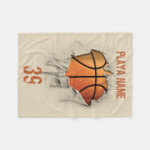 Torn Basketball Fleece Blanket Deken (Voorkant (Horizontaal))