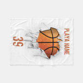 Torn Basketball Fleece Deken (Voorkant (Horizontaal))