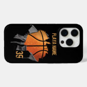 Torn Basketball (gepersonaliseerd) Case-Mate iPhone Case (Achterkant (horizontaal))