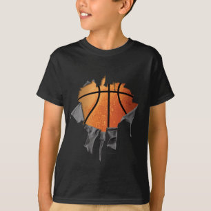 Torn Basketball (nummer en naam) T-shirt