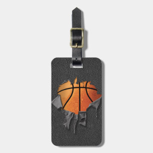 Torn Basketball (textuur) Luggage Tag Bagagelabel