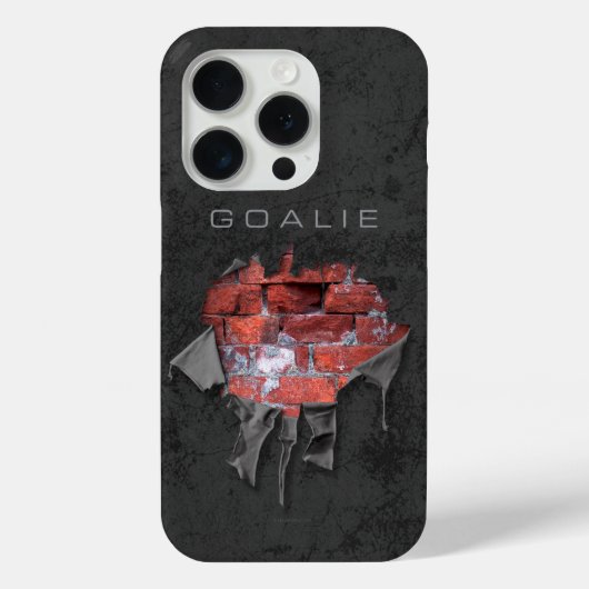 Torn Brick Wall Goalie (Hockey) Case-Mate iPhone Case (Achterkant)