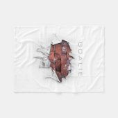 Torn Brick Wall Goalie (Hockey) Fleece Deken (Voorkant (Horizontaal))
