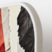 Torn-Edge Monochrome with Ember Bands, Modern Wall Pickleball Paddle (Links Detail)