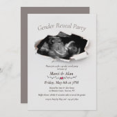 Torn Edges Photo Genre Reveilla Party Invitation (Devant / Derrière)