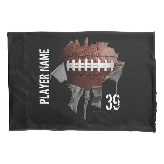 Torn Football - Aangepaste donkere draagtas Kussensloop (Voorkant)