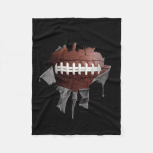 Torn Football Dark Fleece Blanket Deken