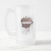Torn Football Frosted Beer Mok (Links)
