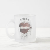 Torn Football Frosted Coffee Mok (Links)