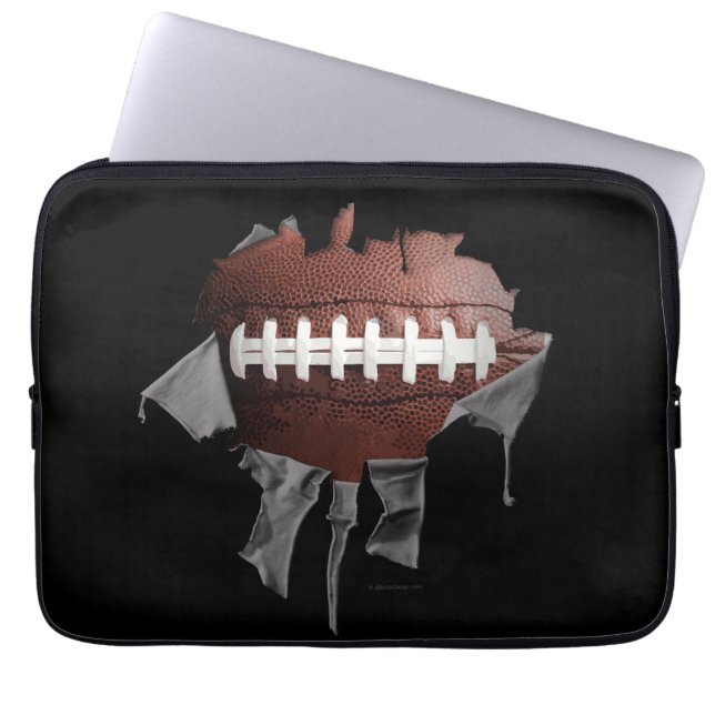 Torn Football Laptop Sleeve (Voorkant)