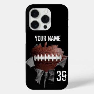 Torn Football (Pesonalized) iPhone 15 Pro Case