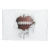Torn Football White Pillow Hoesje Kussensloop (Achterkant)