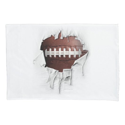 Torn Football White Pillow Hoesje Kussensloop (Voorkant)