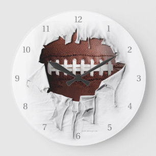 Torn Football White Wall Clock Grote Klok