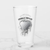 Torn Golf Ball (gepersonaliseerd) Glas (Voorkant)