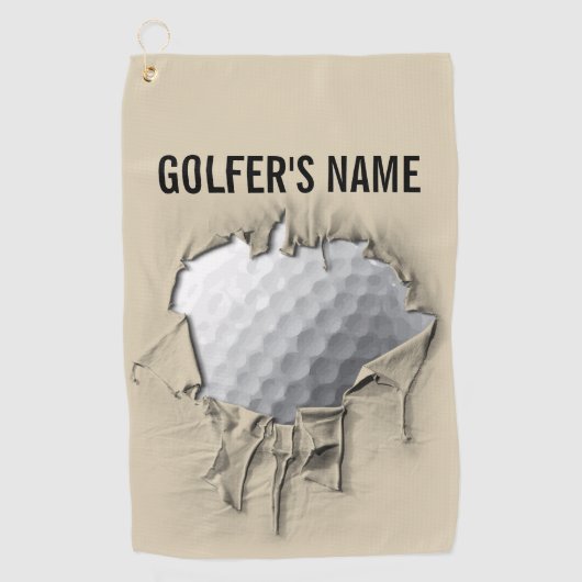 Torn Golf Ball () Golfhanddoek (Voorkant)
