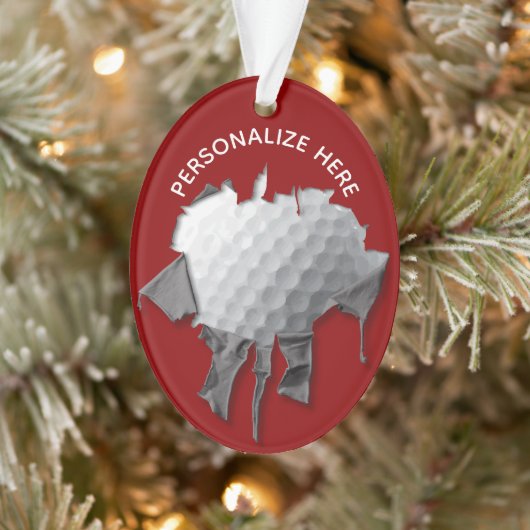 Torn Golf Ball Ornament (Boom)