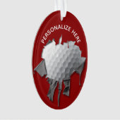 Torn Golf Ball Ornament (voorkant)