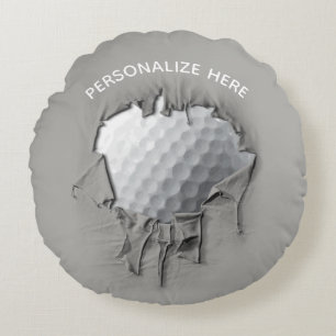 Torn Golf Ball Round Pillow Rond Kussen