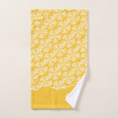 Torn Jaune rayures Floral Polka Dot Initiales (Serviette à main)