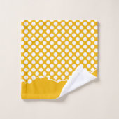 Torn Jaune rayures Floral Polka Dot Initiales (Gant de toilette)