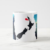 Torn NZ Seascape Tasman Uitzicht Extra Grote Beker (Voorkant)