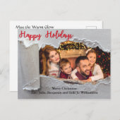 Torn onthult Prettige feestdagen kerstfoto (Voorkant / Achterkant)