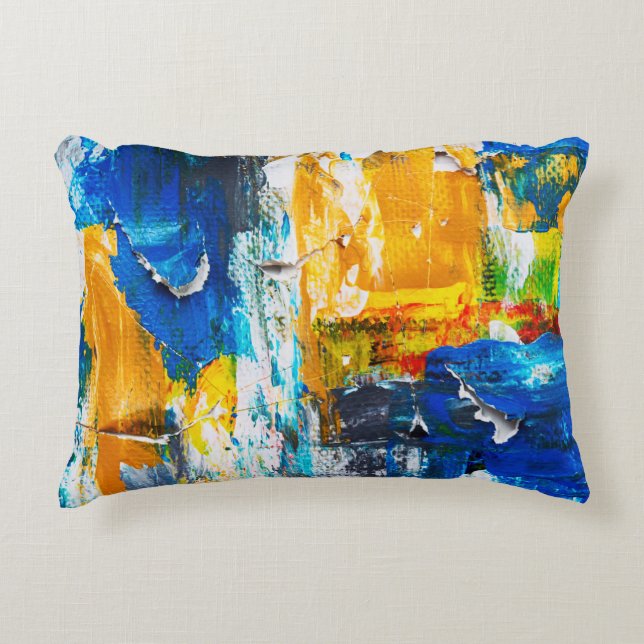 Torn Painting Easel Accent Pillow Accent Kussen (Voorkant)