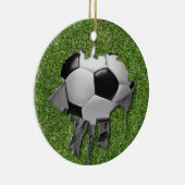 Torn Soccer Ceramic Ornament (Rechts)