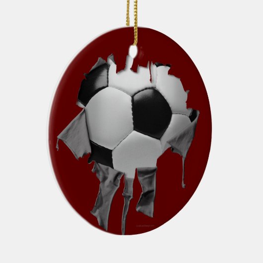 Torn Soccer Ceramic Ornament (Rechts)