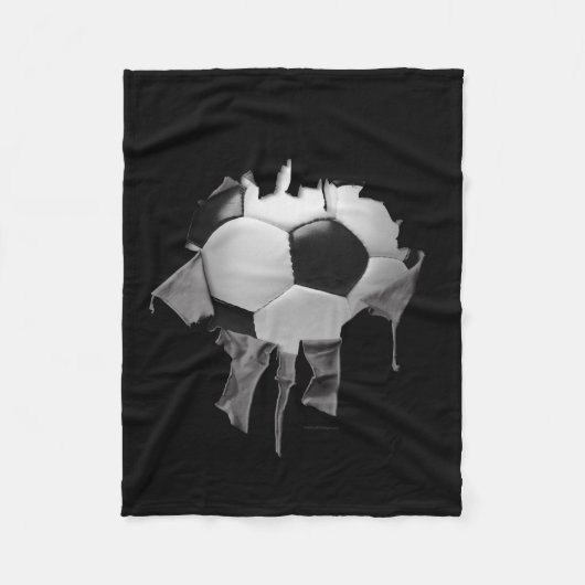 Torn Soccer Dark Fleece Blanket (Voorkant)