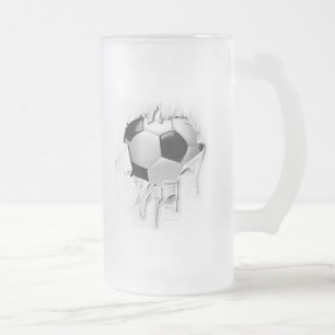 Torn Soccer Frosted Beer Mok