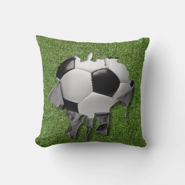 Torn Soccer Sierkussen Blue (Voorkant)