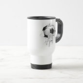 Torn Soccer Travel Mug (Devant droit)