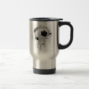 Torn Soccer Travel Mug Reisbeker