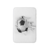 Torn Soccer White Bath Mat (Voorkant Verticaal)