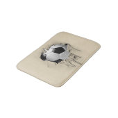Torn Soccer White Bath Mat (Gekanteld)