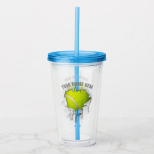 Torn Tennis Acrylic Tumbler Acryl Drinkbeker