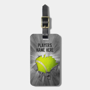 Torn Tennis (gepersonaliseerd) Bagagelabel