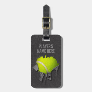 Torn Tennis (gepersonaliseerd) Bagagelabel