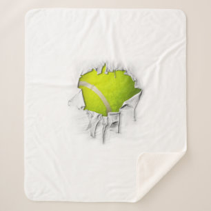 Torn Tennis Sherpa Blanket Deken