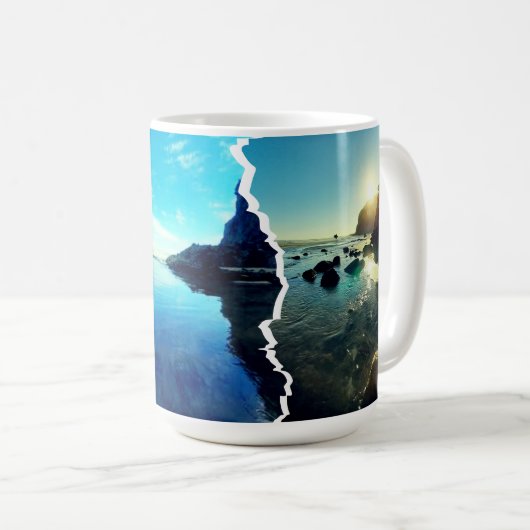 Torn Tryptich Tasman Uitzicht Bone China Mok (Voorkant rechts)