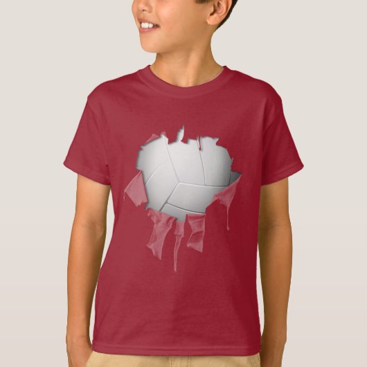 Torn Volleyball Dark T-Shirt (Voorkant)