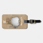 Torn Volleyball (gepersonaliseerd) Bagagelabel (Voorkant horizontaal)