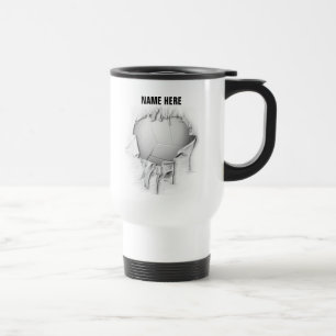 Torn Volleyball Travel Mug Reisbeker