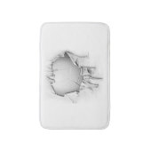 Torn Volleyball White Bath Mat (Voorkant Verticaal)