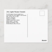 Tornade Joplin 2011 dans Missouri Carte postale (Dos)